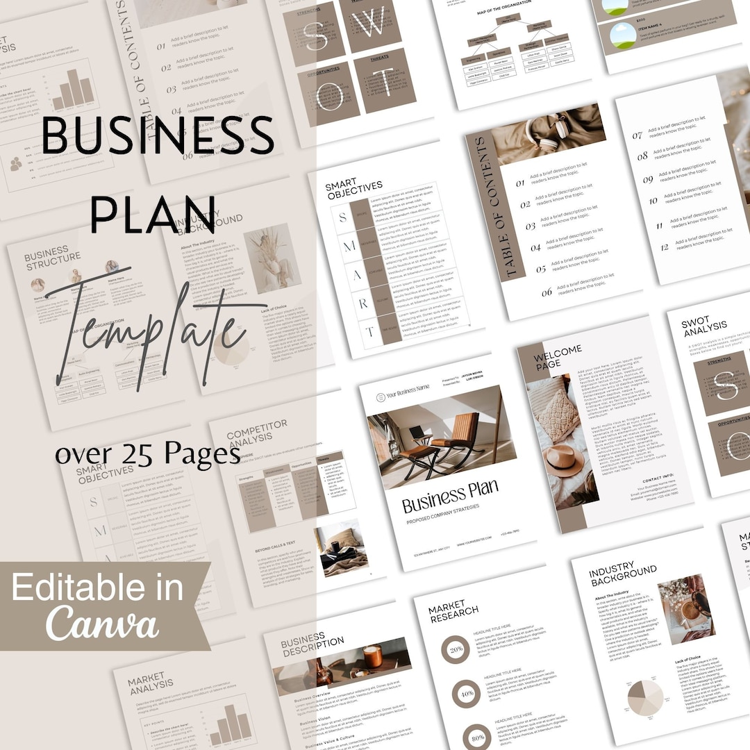 Canva Template for Business Plan | Startup Workbook | Startup Business ...
