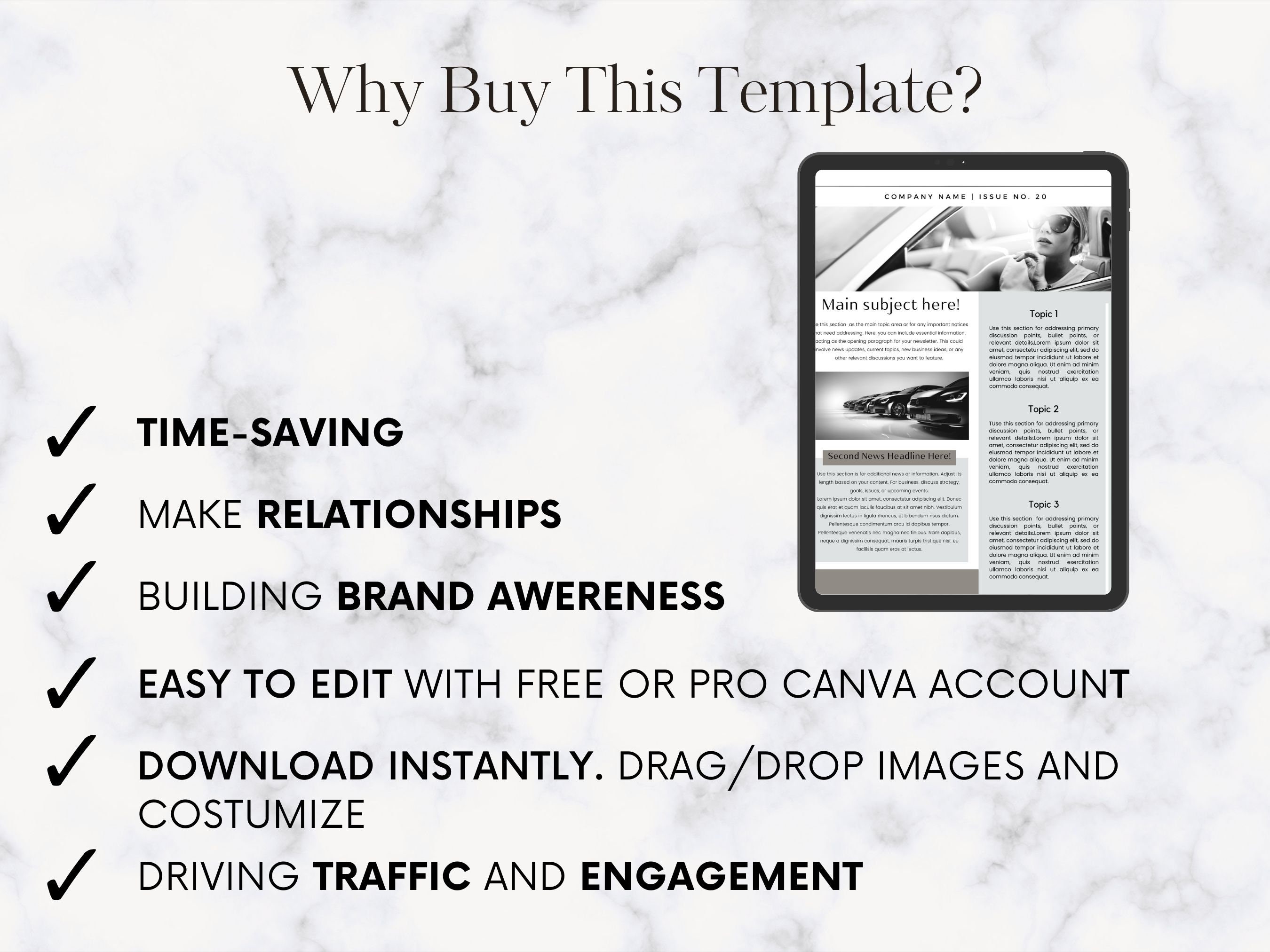 Editable Business Newsletter Template Business Newsletter Monthly ...