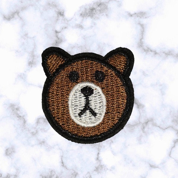 Fer sur Patch / Teddy Bear Patch - Coudre sur Patch Brodé -Brown Teddy Bear Patchs-Teddy Bear Iron on Patchs-Teddy Bear Broderie Patch