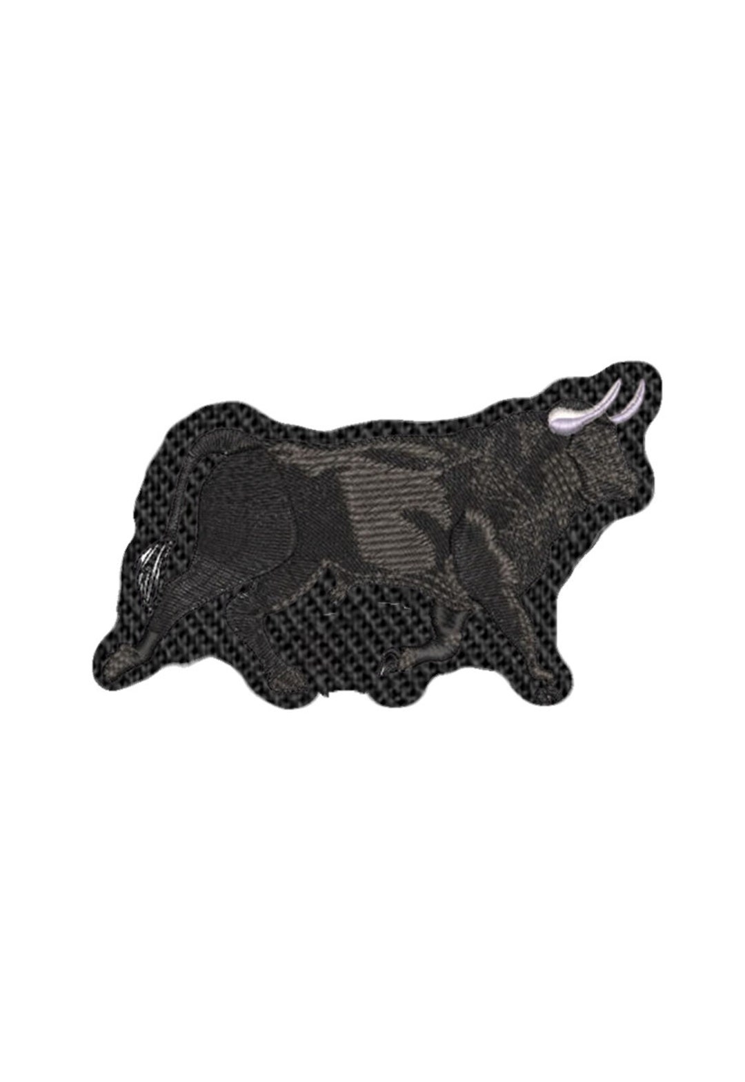 Black Bull Iron on Patch Sew on Embroidered Patches Animals Embroidery ...