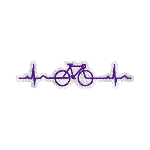 Bike Patch - Aufnäher zum aufnähen - Radfahren Pulse Bike Patches - Fahrrad Aufnäher - Bike Art Prints Stickerei Patch