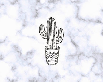 Iron on Patches / Sew on embroidered patches - Southwestern Potted Cactus Iron on Patch Embroidery Patchwork - Nature DIY Badge for Clothing