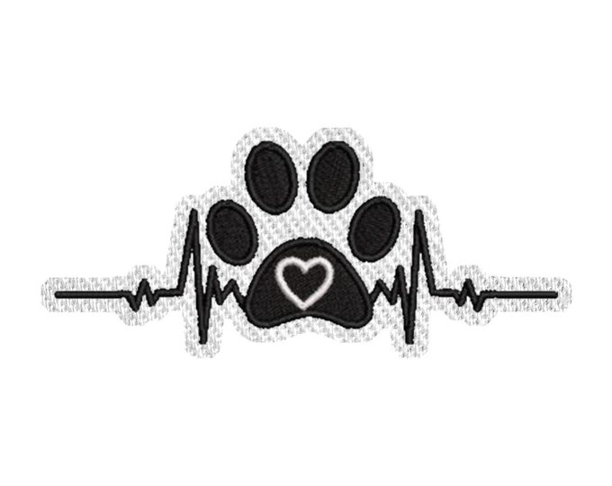 4x3.3cm Set of 15pcs Pink Dog Paw Puppy Paw Iron on Embroidered Patches