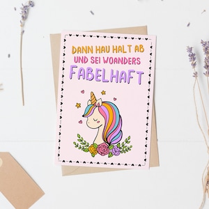 Karte mit Umschlag - "FABELHAFT" - Abschiedsgeschenk für Arbeitskollegen - Grußkarte - Postkarte - 100% nachhaltig - Pihu