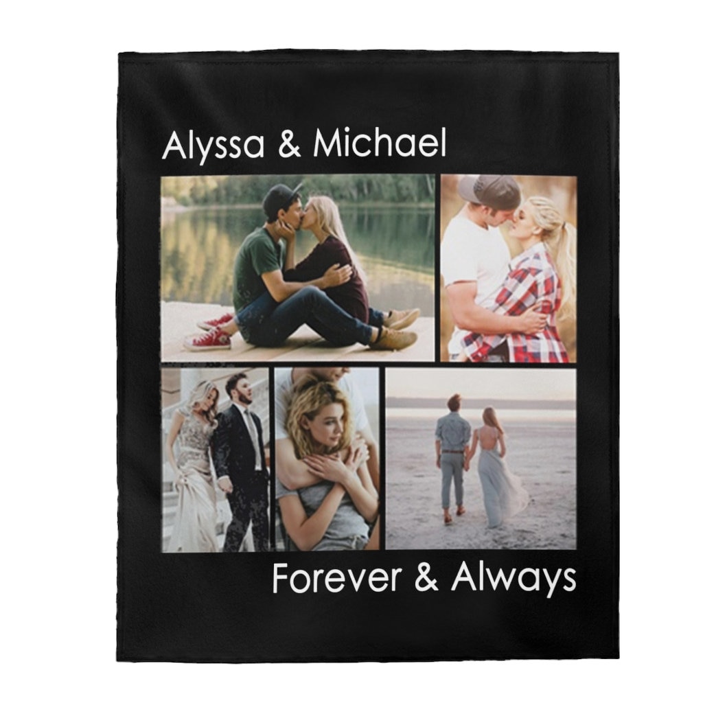 Forever & Always, Falling In Love - Personalized Custom Blanket - Gift For Couples