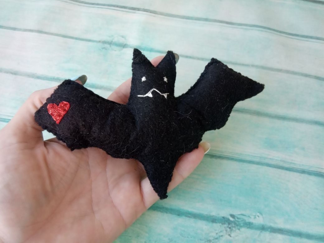 Black Bat Catnip toy Diy cat toys Kitten toys Vampire bat Etsy