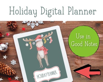 Digital Holiday Planner | Christmas Good Notes Planner | Instant Download | Digital Christmas Stickers | Planning | Baking | Gift Planning |