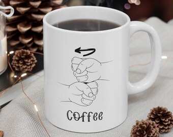 ASL Coffee Ceramic Mug 11oz  | ASL Gift | ASL Teacher | Interpreter for the Deaf Gift | Sign Language Coffee Cup