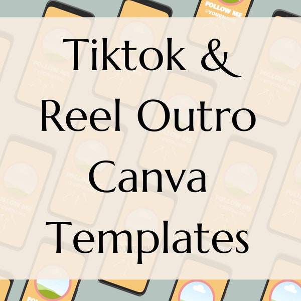 Tiktok or Reels Outro Templates | IG Reels Outro Template | Boho Outro Template | Edit  in Canva Template | Boho Designs Posts | Video IG