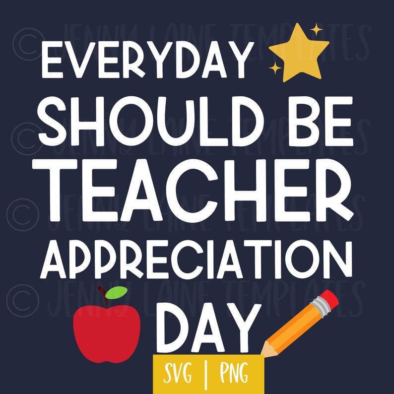 Teacher Appreciation PNG and SVG Teacher Gift PNG Teacher Gift Teacher