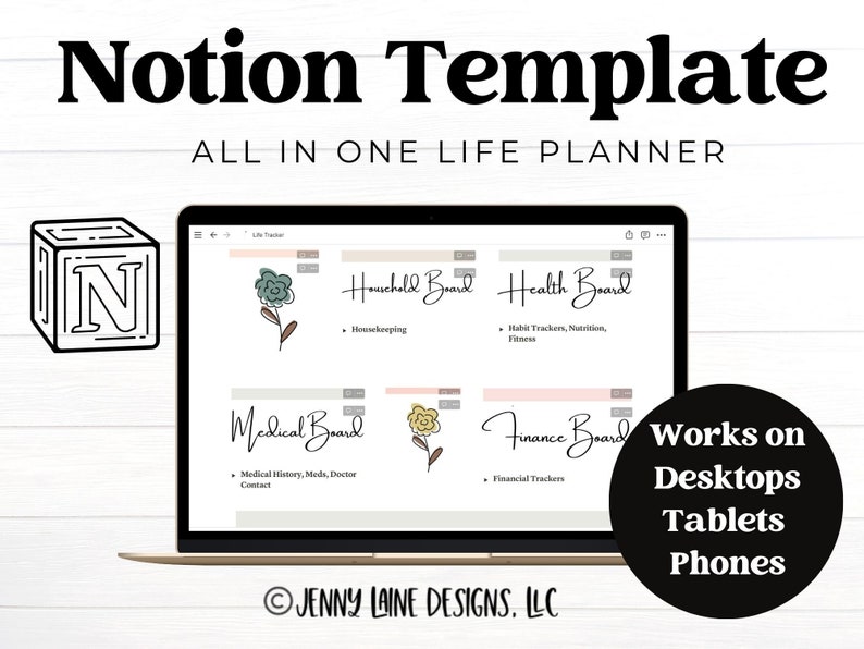 Notion Template Personal Budget Template ADHD Planner Etsy Israel