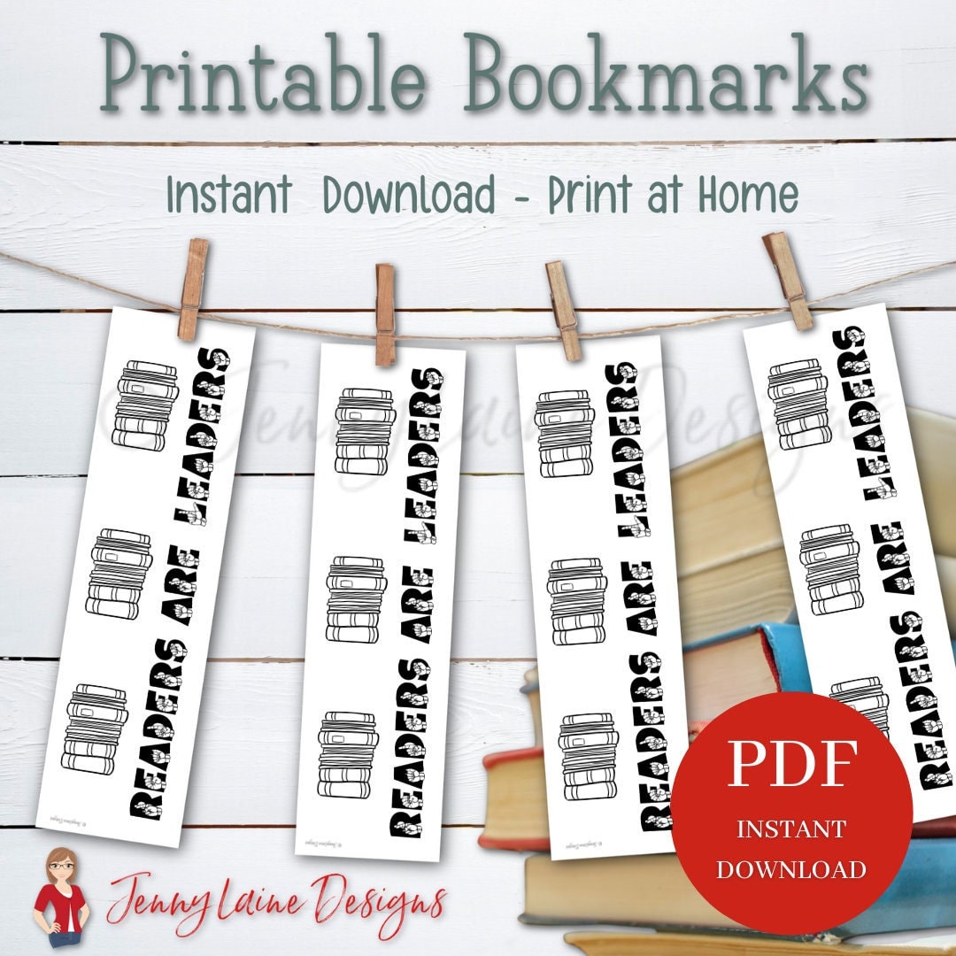 ASL Bookmark | Readers Are Leaders Sign Language Bookmark | ASL Gifts ...