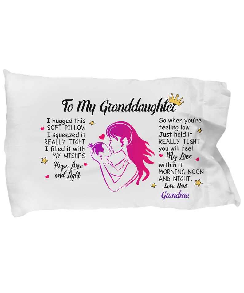To My Granddaughter Pillowcase Gift For Granddaughters Etsy
