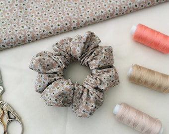 Pale Pink Scrunchie, Flower Scrunchies, Floral Scrunchy, Hair Accessories