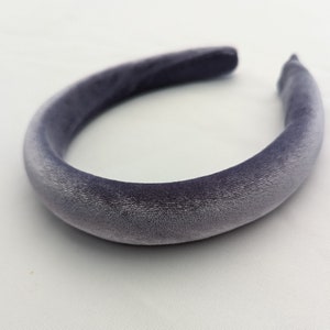 Lilac Velvet Headband, Purple Hair Accessories, Padded Hair Band
