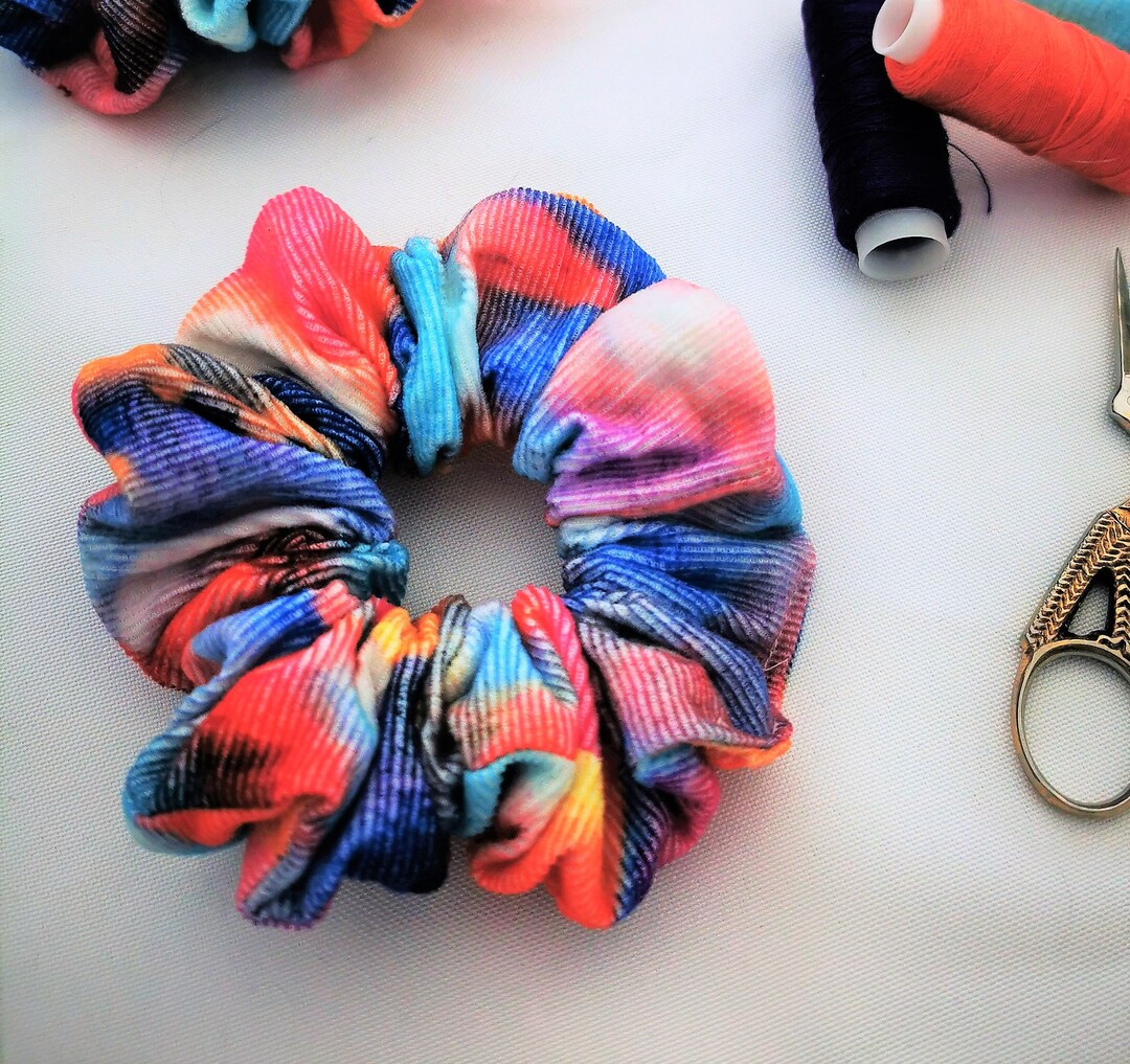 Tie Dye Cord Scrunchy Hair Scrunchies Scrunchie Ties Etsy