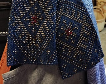 Hand Knitted Hand Warmers, Knitted Fingerless Warmers with Pearls