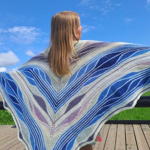 Butterfly Art Shawl, Multicolor Shawl, Hand knitted Colorful Shawl, Papillon Shawl