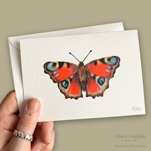 Peacock Butterfly ~ Limited Edition Blank Greetings Card