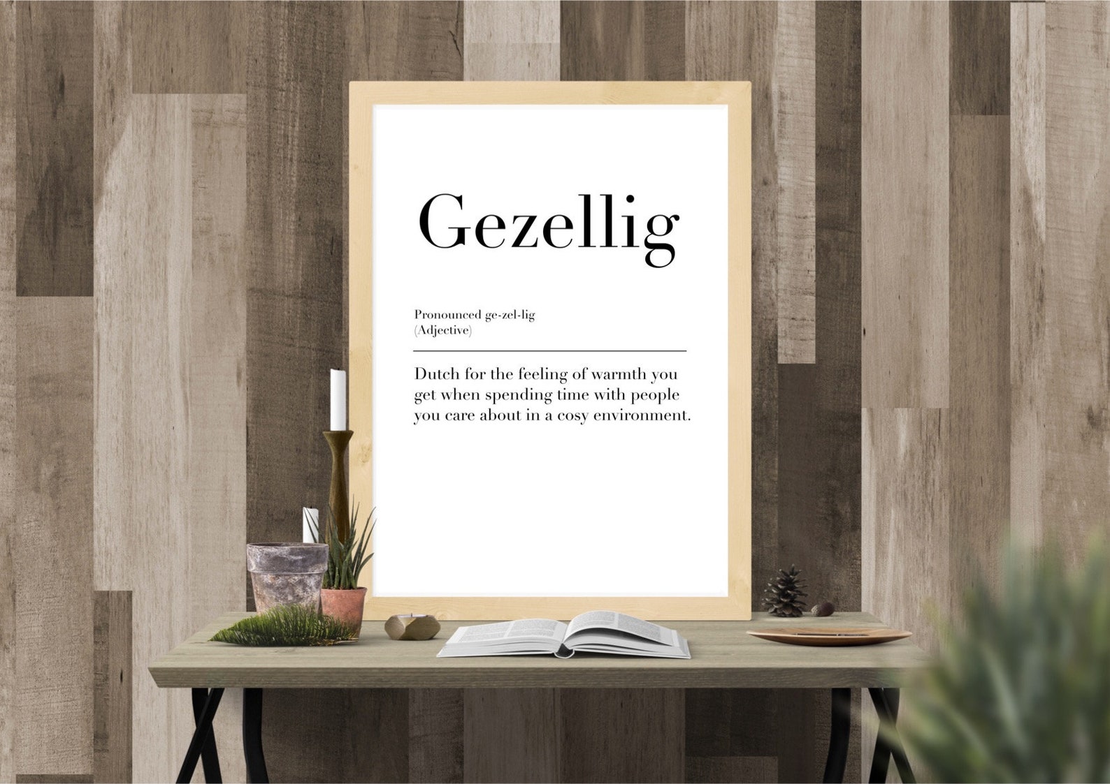 Gezellig definition print poster travel Etsy