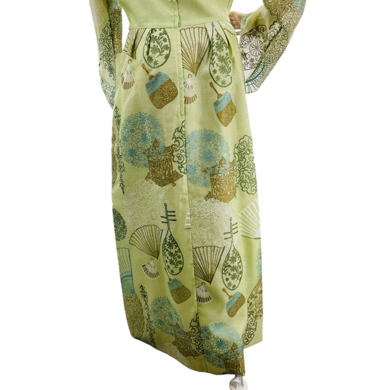 Alfred Shaheen Vintage Light Green Hawaiian Sheer… - image 5