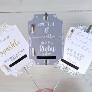 Personalised Sparkler Tags, Wedding Favours, Wedding Sparklers, Wedding, Party, Anniversary, Engagement, Customisable Wedding Favors