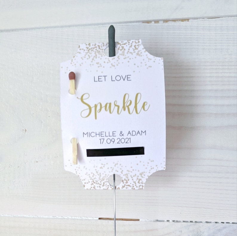 Personalised Sparkler Tags, Wedding Favours, Wedding Sparklers, Wedding, Party, Anniversary, Engagement, Customisable Wedding Favors image 4