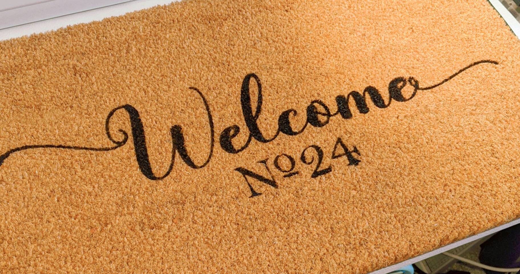 Personalised Rustic Door Mat Decorative Mat Coir Mat House Etsy UK