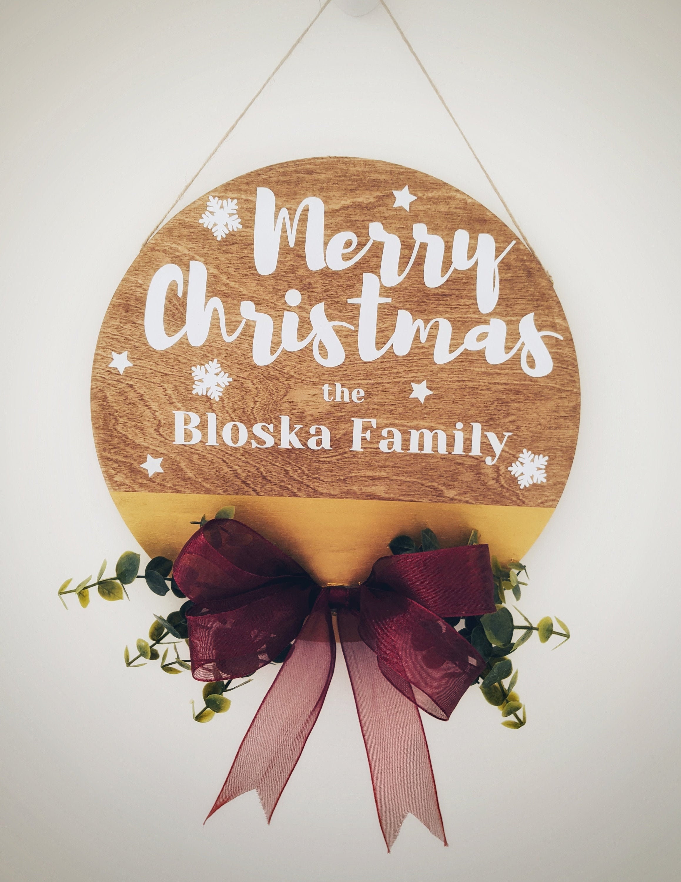 Handgemachte personalisierte Holz Frohe Weihnachten Schild  Etsy
