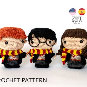 Wizard Boy and Friends PDF CROCHET PATTERN, diy amigurumi doll, funko toy