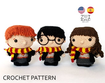 Wizard Boy and Friends PDF CROCHET PATTERN, diy amigurumi doll, funko toy