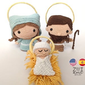 Nativity PDF CROCHET PATTERN, diy amigurumi doll, christmas toy, funko