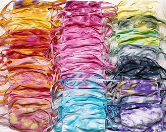 CHILD/YOUTH Tie-Dye Face Mask | 100% Cotton | Washable and Reusable | Kid's Face Mask, Child Face Mask, Youth Face Mask, Child Face Covering