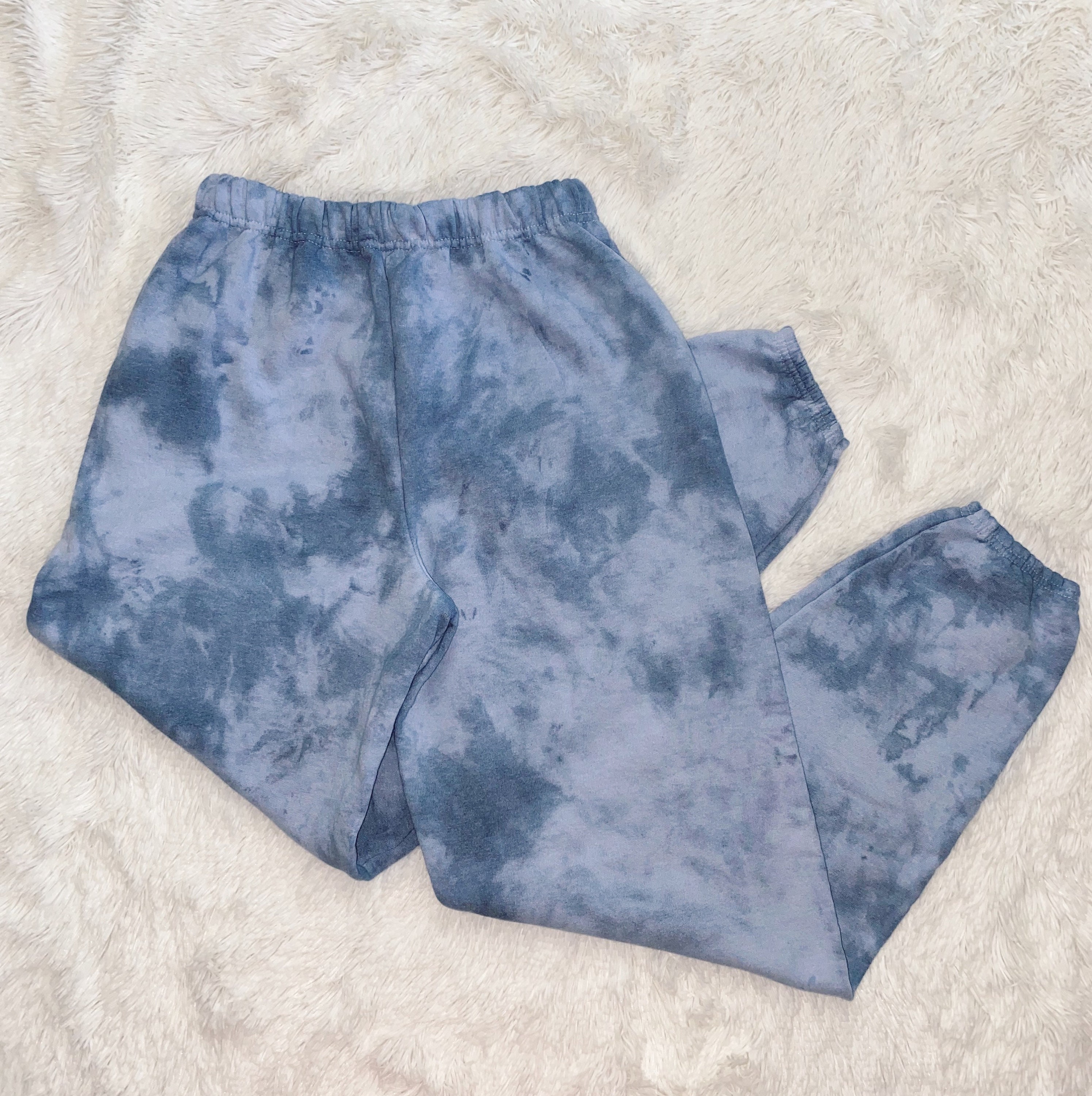 Navy Blue Tie-dye Sweatpants Custom 
