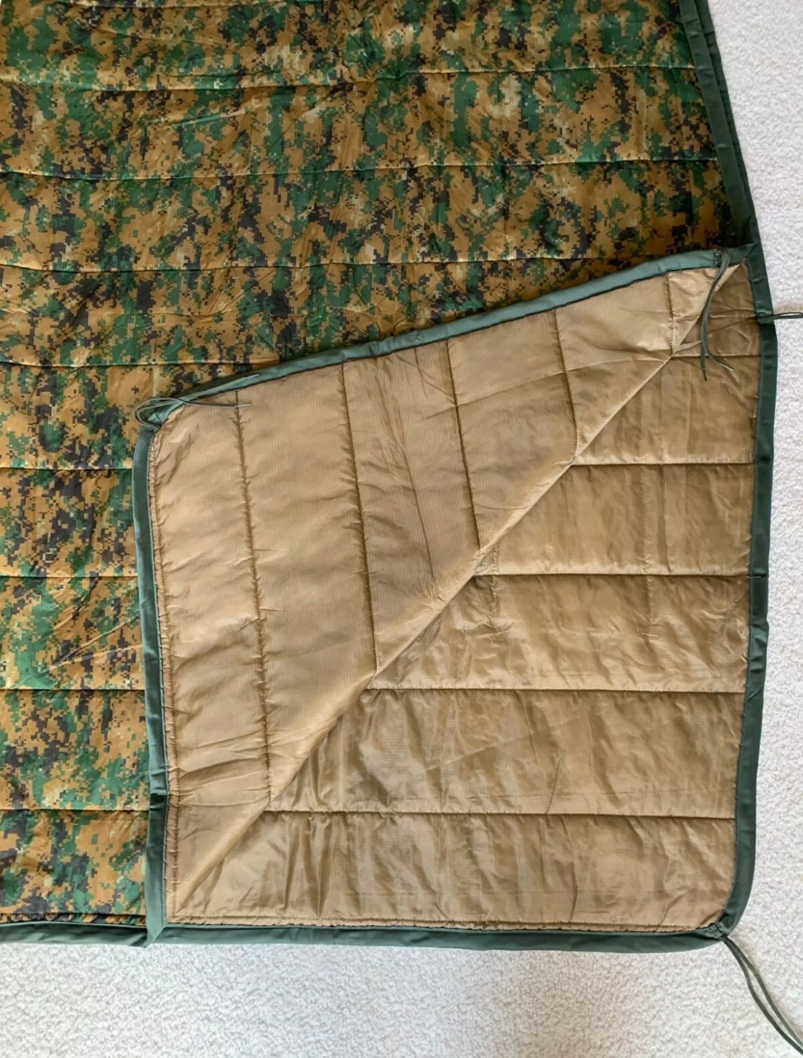 Authentic USMC Military Poncho Liner Marpat Woobie Blanket Etsy