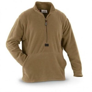 USGI Polartec Coyote Fleece Pull Over With Half Zipper Size Large USMC Brand New