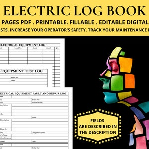 Electric Equipment Log Book Electrical Test Record Sheet Electrical Testing Sheets Template Electronic Log Books Equipment Register Template image 6