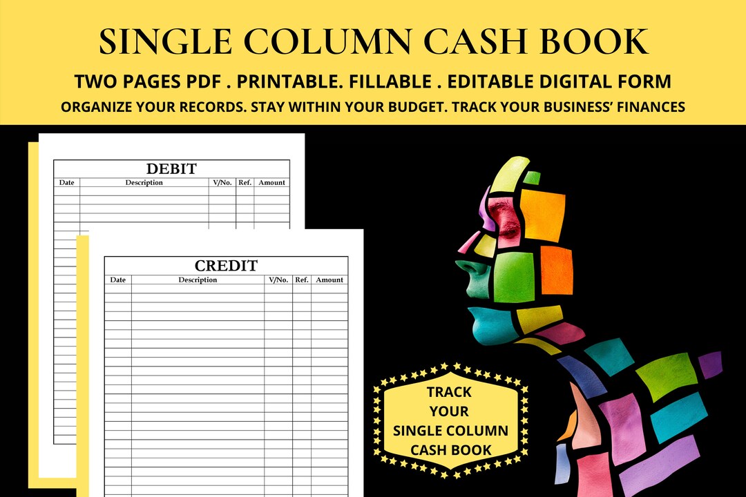 Single Column Cash Book Format Manual Cash Book Format Simple Cash Book