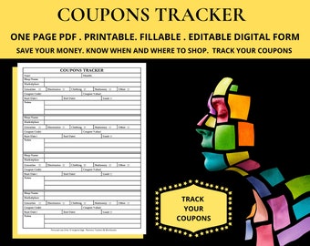 Discount Coupon Tracker Coupon Codes Management Receipt Log Planner Large Shop Coupon Book Holder Organizer Cute Small Grocery Coupon Keeper