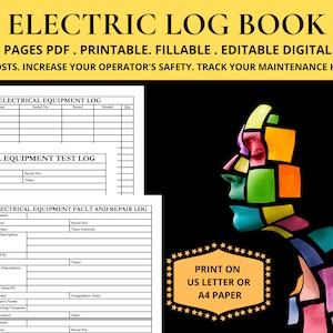 Electric Equipment Log Book Electrical Test Record Sheet Electrical Testing Sheets Template Electronic Log Books Equipment Register Template image 5