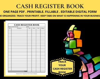 Cash Register Book For Small Business Daily Petty Cash Register Transactions Book For Business Simple Cash Out Register Reconciliation Form