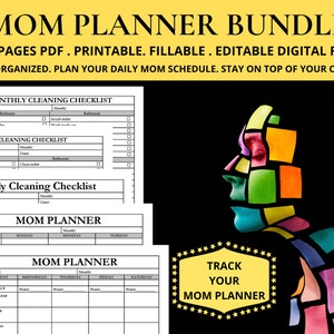 Working Mom's Organizer Planner Book Daily Schedule For Moms Busy Mums Weekly Planner Mums Family Weekly Meal Journal Mom Schedule Template image 1