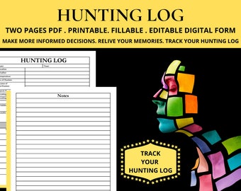 Hunting Journal Book Template Hunting Log Book Guide Deer Hunting Journal Template Duck Hunting Books Hunting Journal Notebook Hunt Log