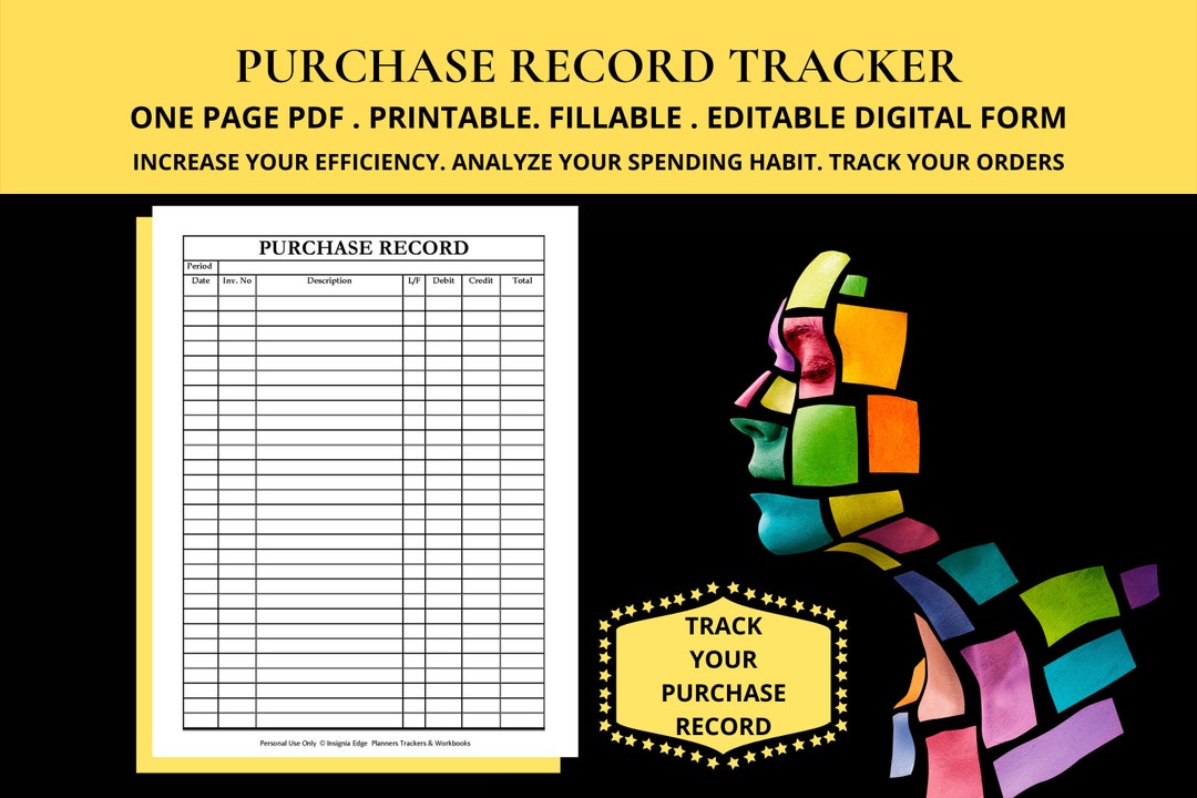 Purchase Record Book Template Purchases Day Book Purchase Book Records ...