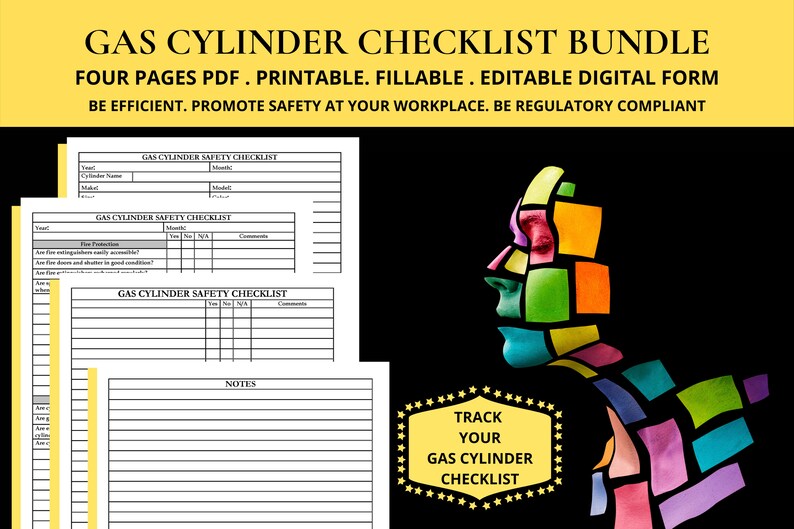 Gas Cylinder Safety Checklist Gas Cylinder Storage Register & Safety
