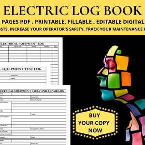 Electric Equipment Log Book Electrical Test Record Sheet Electrical Testing Sheets Template Electronic Log Books Equipment Register Template image 9