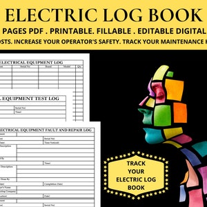 Electric Equipment Log Book Electrical Test Record Sheet Electrical Testing Sheets Template Electronic Log Books Equipment Register Template image 1
