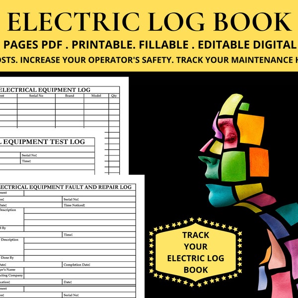 Electric Equipment Log Book Electrical Test Record Sheet Electrical Testing Sheets Template Electronic Log Books Equipment Register Template