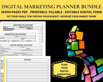 New Digital Marketing Planners Notebook Facebook Digital Marketing Journal Social Media Marketing Book Digital Marketing Business Journaling