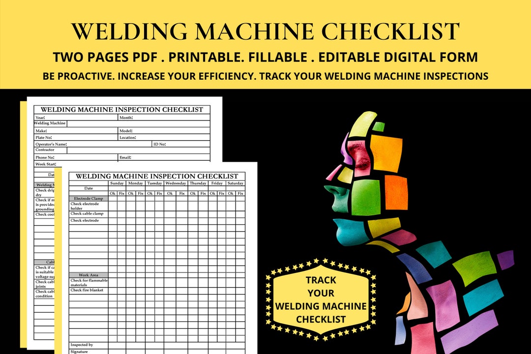 Welding Machine Checklist Welding Machine Daily Inspection Checklist